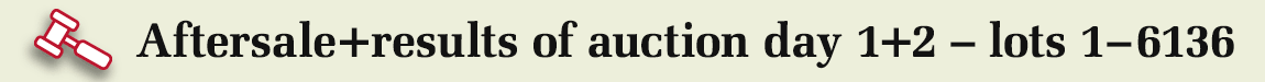 Aftersale and results of auction day one and two