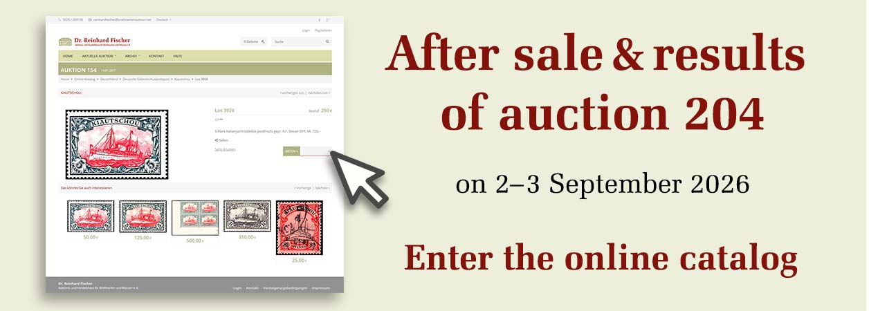 After sale and results of auction 2044 on 2-3 September 2026 - Enter the online catalog